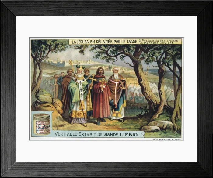 Framed Print : La Jerusalem deliveree par le Tasse, Procession of crosses to Mount Olive. 19th Century Framed Print : La Jerusalem deliveree par le Tasse, Procession of crosses to Mount Olive. 19th Century