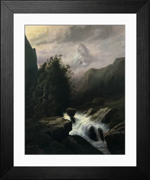 Framed Print : Storm on the Cervin Mountain, 19th century. Artist: Gustave Dore Framed Print : Storm on the Cervin Mountain, 19th century. Artist: Gustave Dore