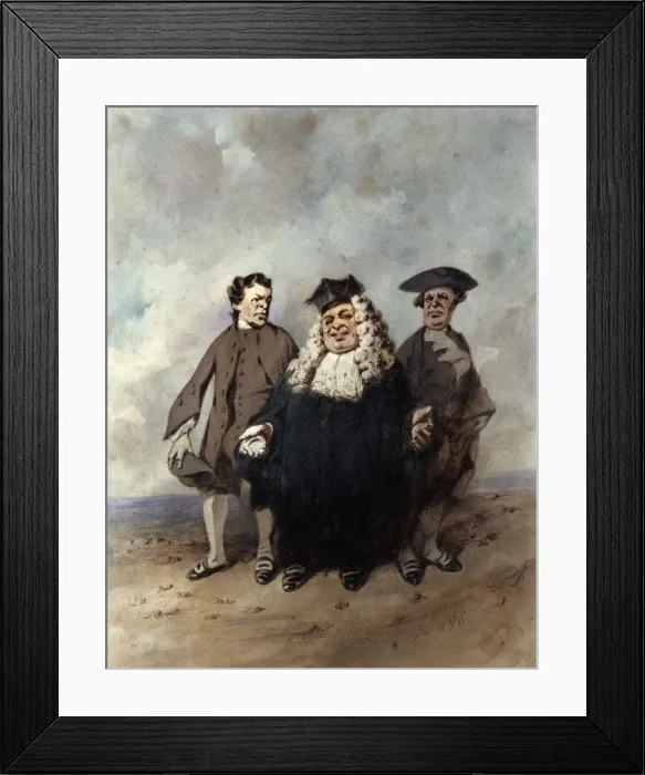 Framed Print : The Judge and the Litigants, 1866. Artist: Henry Bonaventure Monnier Framed Print : The Judge and the Litigants, 1866. Artist: Henry Bonaventure Monnier