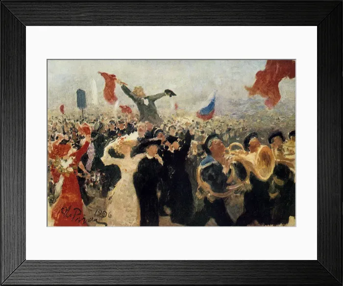 Framed Print : The Demonstration of 17th October, 1905, c1900-1930. Artist: Il ya Repin Framed Print : The Demonstration of 17th October, 1905, c1900-1930. Artist: Il ya Repin