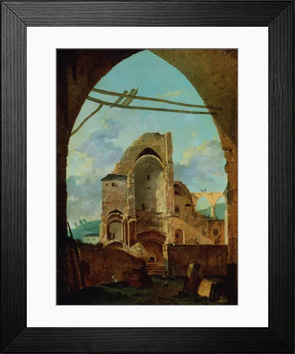 Framed Print : The Demolition of the Abbey of Montmartre, c1740-1800. Artist: Louis Gabriel Moreau Framed Print : The Demolition of the Abbey of Montmartre, c1740-1800. Artist: Louis Gabriel Moreau