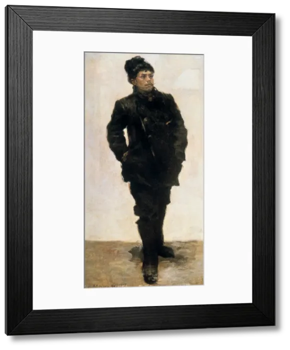 Framed Print : Militant Workman, 1905. Artist: Nikolai Alekseevich Kasatkin Framed Print : Militant Workman, 1905. Artist: Nikolai Alekseevich Kasatkin
