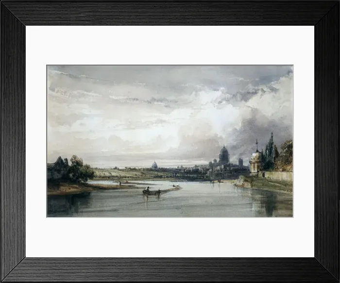 Framed Print : Paris Seen from Afar, c1835-1900. Artist: William Callow Framed Print : Paris Seen from Afar, c1835-1900. Artist: William Callow