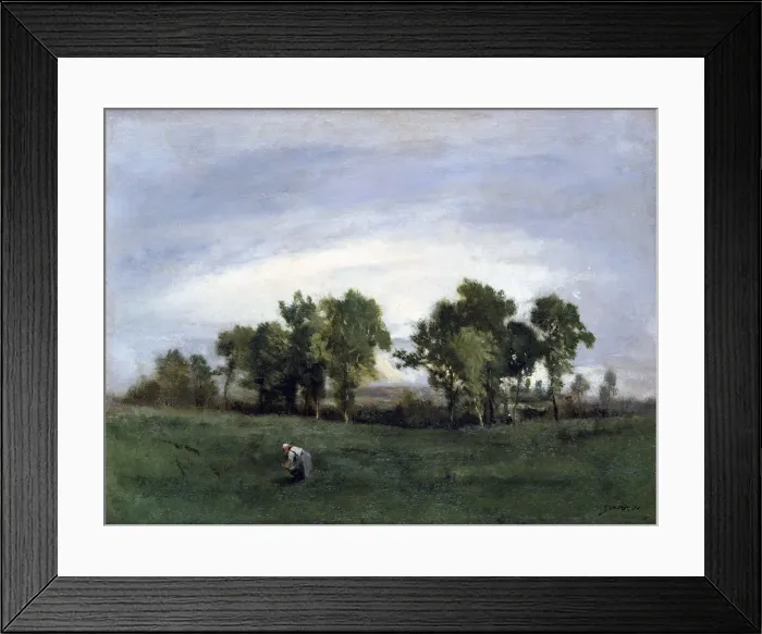 Framed Print : Woman in Country Field, c1828-1876. Artist: Narcisse Virgile Diaz de la Pena Framed Print : Woman in Country Field, c1828-1876. Artist: Narcisse Virgile Diaz de la Pena