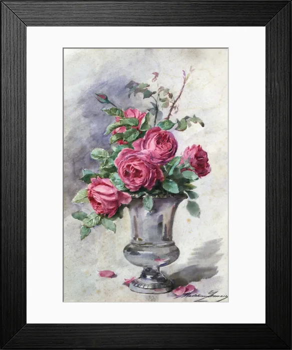 Framed Print : Vase of Flowers, c1865-1928. Artist: Madeleine Jeanne Lemaire Framed Print : Vase of Flowers, c1865-1928. Artist: Madeleine Jeanne Lemaire