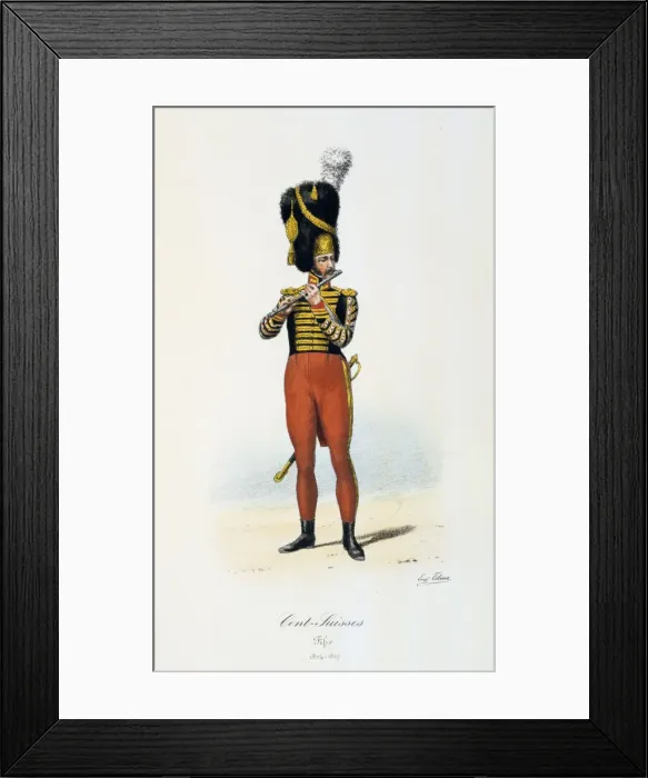 Framed Print : Cents-Suisses, Fifer, 1814-17 Artist: Eugene Titeux Framed Print : Cents-Suisses, Fifer, 1814-17 Artist: Eugene Titeux