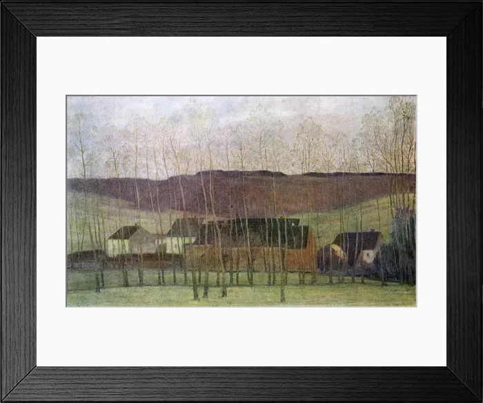 Framed Print : Landscape with Buildings, 1898. Artist: Fernand Maglin Framed Print : Landscape with Buildings, 1898. Artist: Fernand Maglin