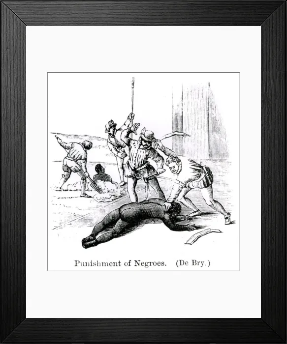 Framed Print : Punishment of Negroes, Santo Domingo, 1873 Framed Print : Punishment of Negroes, Santo Domingo, 1873