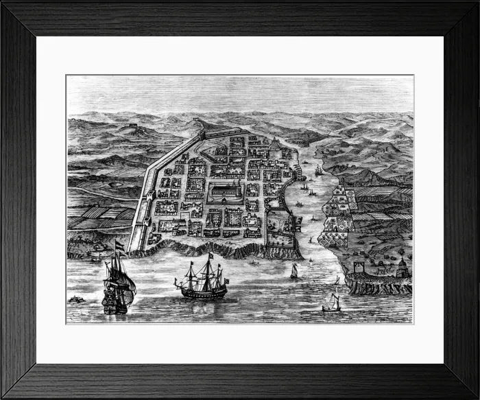 Framed Print : Old Santo Domingo city, 1873 Framed Print : Old Santo Domingo city, 1873