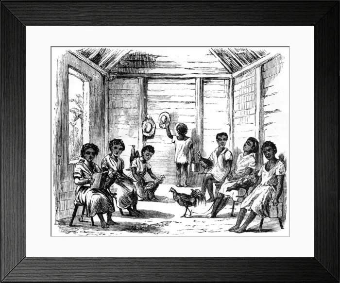 Framed Print : A Dominican school, Santo Domingo, 1873 Framed Print : A Dominican school, Santo Domingo, 1873