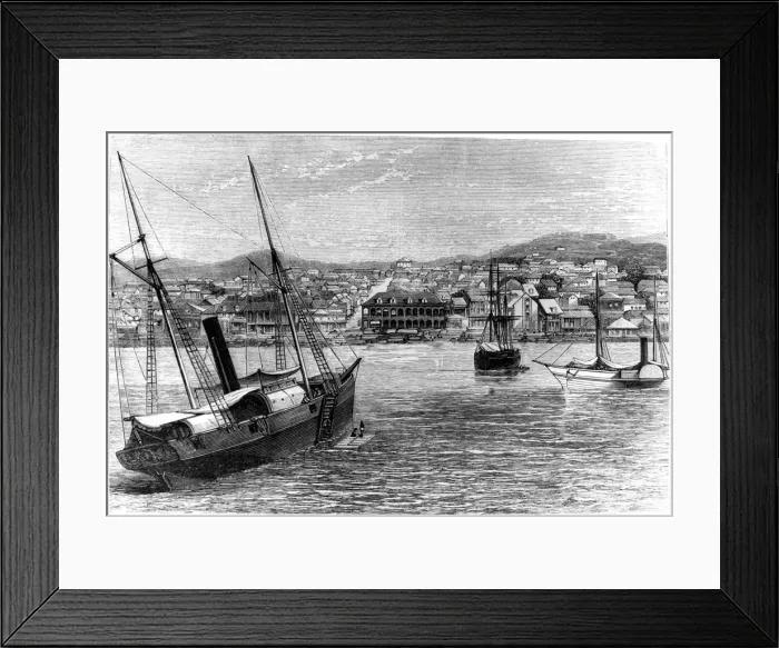 Framed Print : Port-au-Prince, Haiti, 1873 Framed Print : Port-au-Prince, Haiti, 1873