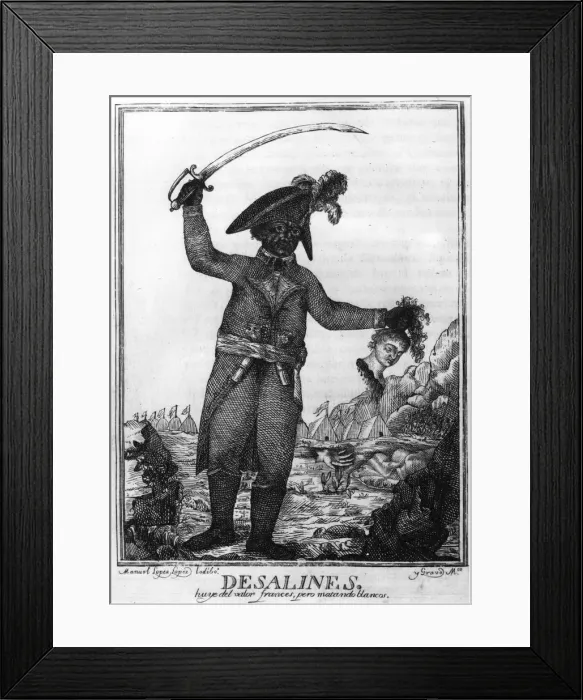 Framed Print : Jean Jacques Dessalines, a leader of the Haitian Revolution, 1806. Artist: Manuel Lopez Framed Print : Jean Jacques Dessalines, a leader of the Haitian Revolution, 1806. Artist: Manuel Lopez