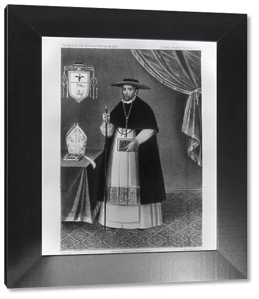 Vincente de Valverde, first Bishop of Cuzco, (1852). Artist: Jacques Francois Gauderique Llanta