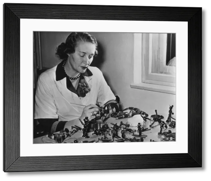 Framed Print : Wooden toys being finished in Vienna, Austria, bound for America, 1952 Framed Print : Wooden toys being finished in Vienna, Austria, bound for America, 1952
