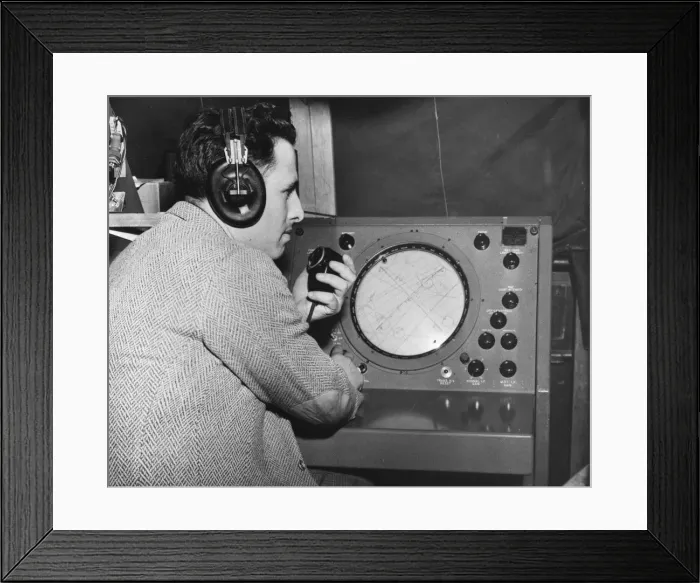 Framed Print : Radar operator, Marshall Plan, 1947-1951 Framed Print : Radar operator, Marshall Plan, 1947-1951