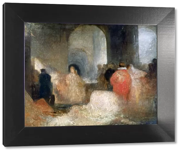 Dinner in a Great Room with Figures in Costume, c1830-1835. Artist: JMW Turner
