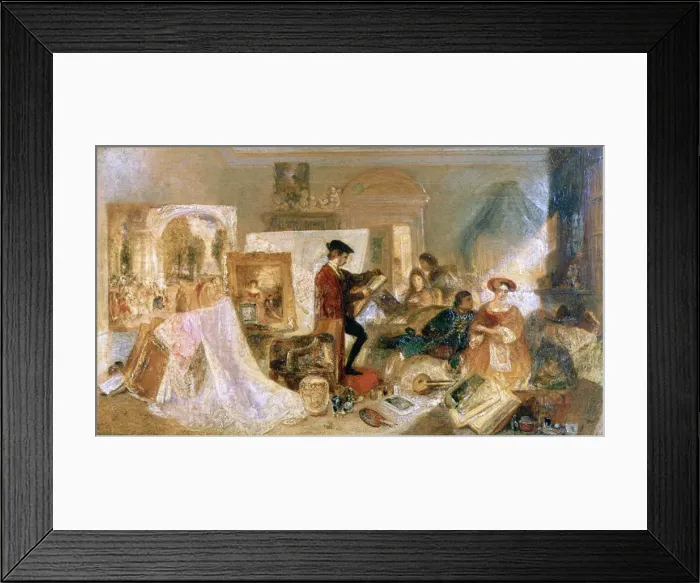 Framed Print : Watteau Study by Fresnoys Rules, 1831. Artist: JMW Turner Framed Print : Watteau Study by Fresnoys Rules, 1831. Artist: JMW Turner