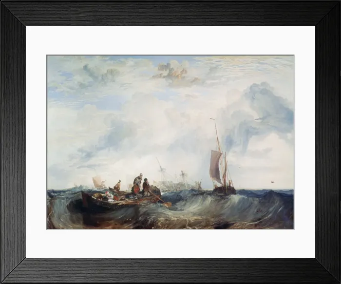 Framed Print : Entrance of the Meuse... c1819. Artist: JMW Turner Framed Print : Entrance of the Meuse... c1819. Artist: JMW Turner