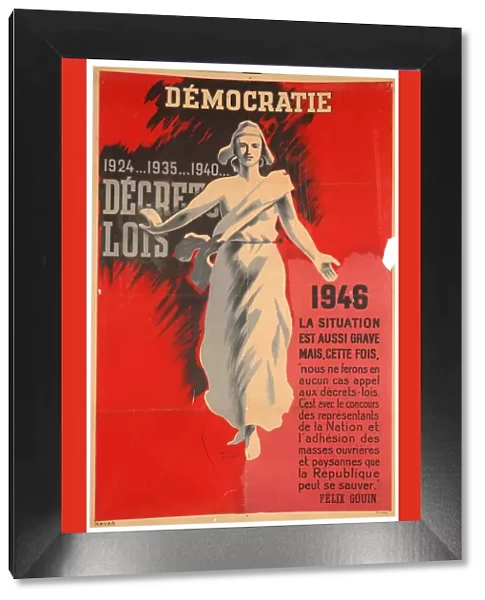 French pro-democracy poster, 1946. Artist: Havas