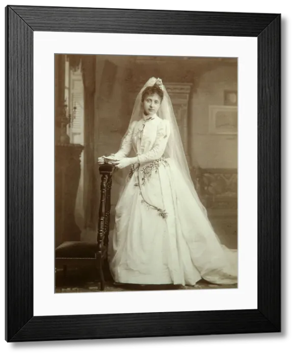 Framed Print : Wedding portrait, 1880s Framed Print : Wedding portrait, 1880s