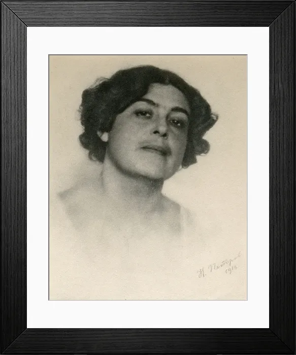 Framed Print : Portrait of the Russian actress Voronets, c1916. Artist: Nikolai Petrov