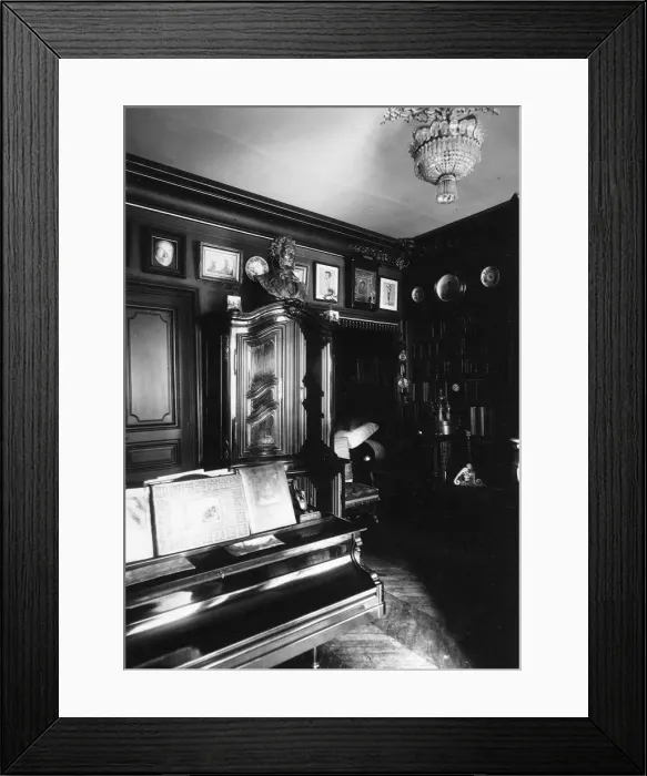 Framed Print : Interior of the Museum of the author and Historian Alexander Onegin in Paris, 1920s Framed Print : Interior of the Museum of the author and Historian Alexander Onegin in Paris, 1920s