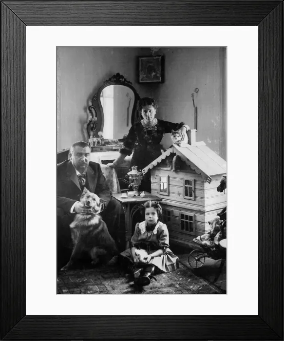 Framed Print : Russian author Alexander Kuprin at home with his family, Gatchina, Russia, early 20th century Framed Print : Russian author Alexander Kuprin at home with his family, Gatchina, Russia, early 20th century