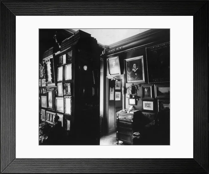 Framed Print : Interior of the Museum of the author and Historian Alexander Onegin in Paris, 1920s Framed Print : Interior of the Museum of the author and Historian Alexander Onegin in Paris, 1920s