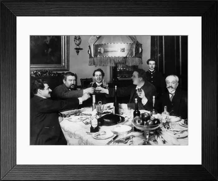 Framed Print : Russian author Alexander Kuprin with friends in Paris, 1930s Framed Print : Russian author Alexander Kuprin with friends in Paris, 1930s
