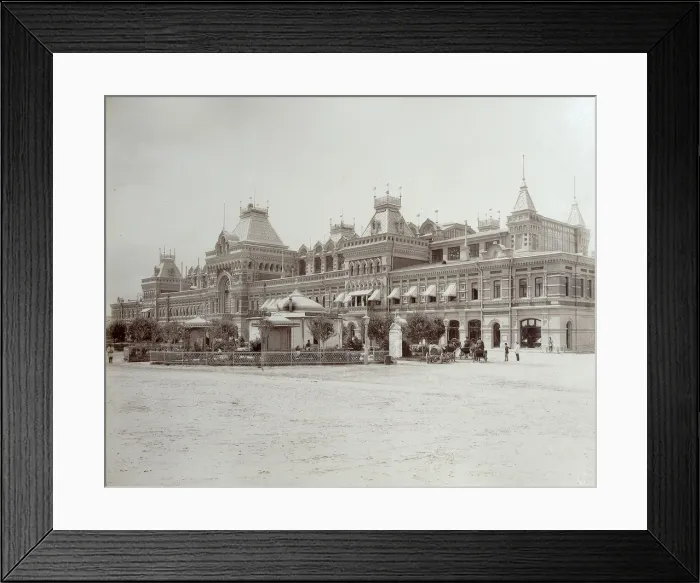 Framed Print : Main fair building, the All-Russia Exhibition, Nizhny Novgorod, Russia, 1896. Artist: Maxim Dmitriev Framed Print : Main fair building, the All-Russia Exhibition, Nizhny Novgorod, Russia, 1896. Artist: Maxim Dmitriev