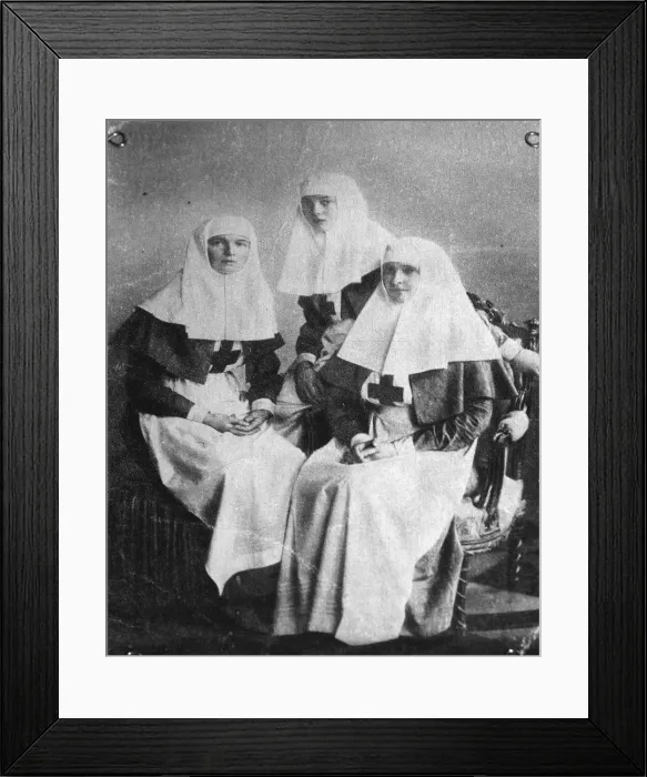 Framed Print : Tsarina Alexandra and Grand Duchesses Olga and Tatiana of Russia, 1914 Framed Print : Tsarina Alexandra and Grand Duchesses Olga and Tatiana of Russia, 1914
