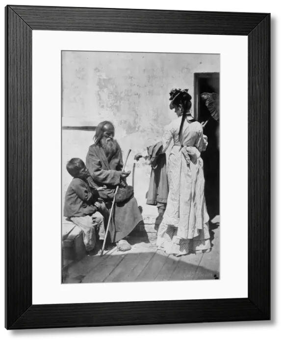 Framed Print : Alms, c1870-c1875. Artist: Andrei Osipovich Karelin Framed Print : Alms, c1870-c1875. Artist: Andrei Osipovich Karelin