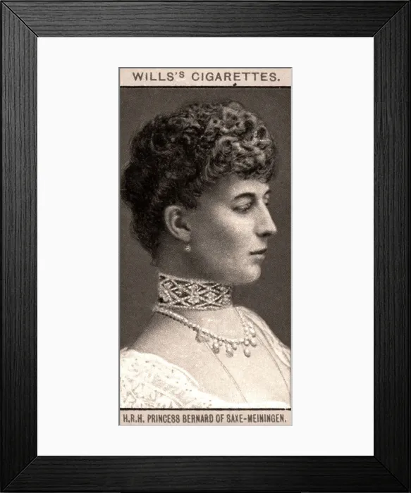 Framed Print : H. R. H Princess Bernard of Saxe-Meiningen, 1908. Artist: WD & HO Wills Framed Print : H. R. H Princess Bernard of Saxe-Meiningen, 1908. Artist: WD & HO Wills