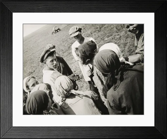 Framed Print : A Kolkhoz brigade taking a break, USSR, 1931 Framed Print : A Kolkhoz brigade taking a break, USSR, 1931