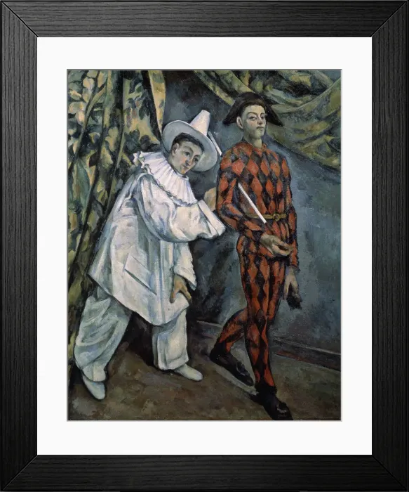 Framed Print : Pierrot and Harlequin (Mardi-Gras), c1888. Artist: Paul Cezanne Framed Print : Pierrot and Harlequin (Mardi-Gras), c1888. Artist: Paul Cezanne