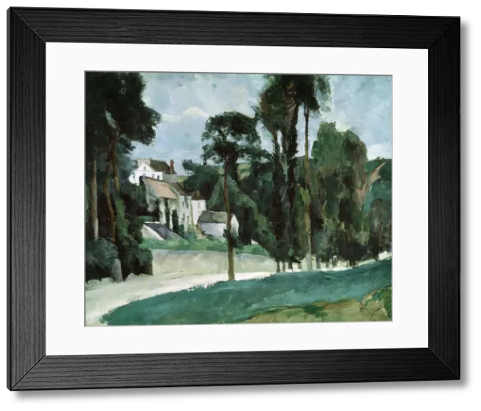 Framed Print : The Road at Pontoise, 1875. Artist: Paul Cezanne Framed Print : The Road at Pontoise, 1875. Artist: Paul Cezanne