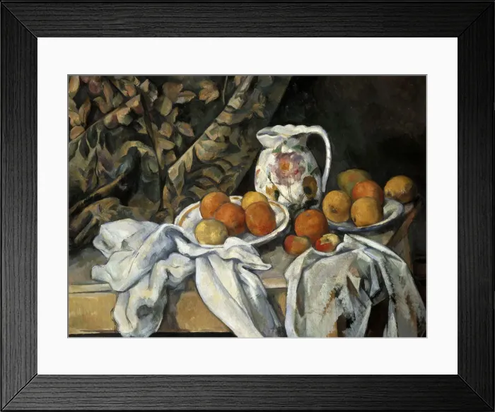 Framed Print : Still Life with Drapery, c1895. Artist: Paul Cezanne Framed Print : Still Life with Drapery, c1895. Artist: Paul Cezanne