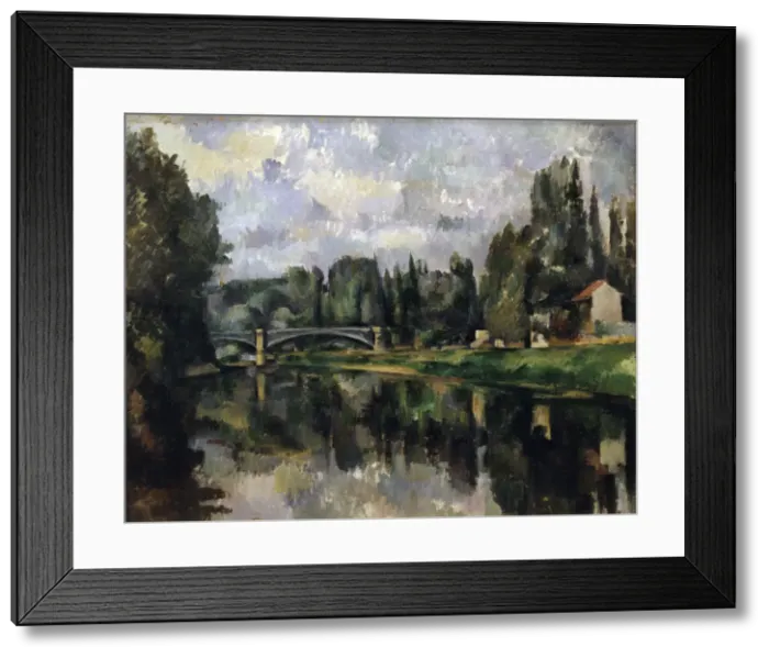 Framed Print : The Banks of the Marne, 1888-1895. Artist: Paul Cezanne Framed Print : The Banks of the Marne, 1888-1895. Artist: Paul Cezanne