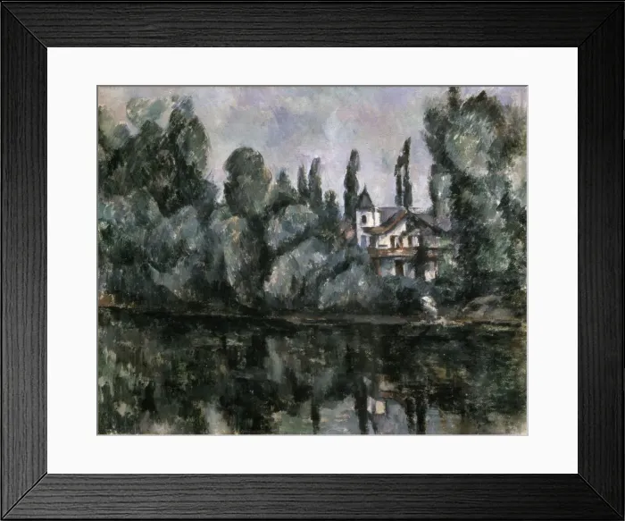 Framed Print : The Banks of the Marne (Villa on the Bank of a River), 1888. Artist: Paul Cezanne Framed Print : The Banks of the Marne (Villa on the Bank of a River), 1888. Artist: Paul Cezanne