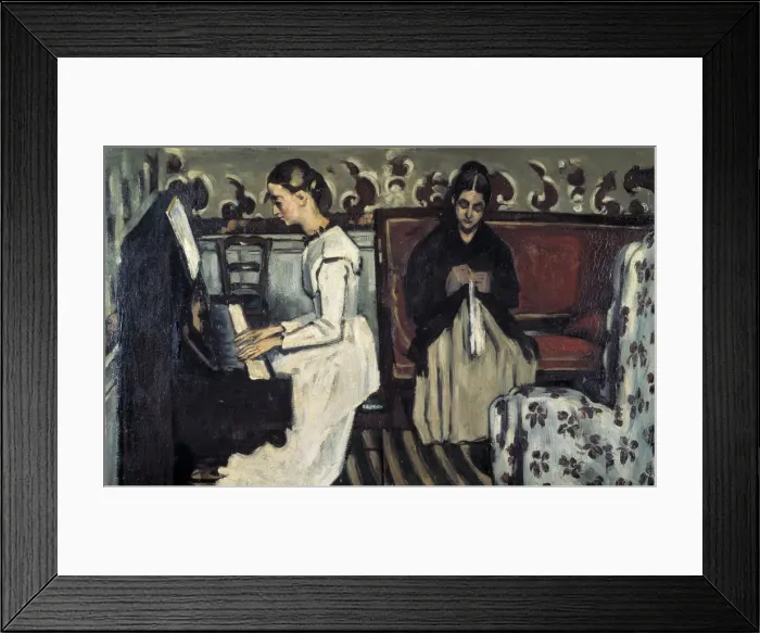 Framed Print : Girl at the Piano (Overture to Tannhauser), c1868. Artist: Paul Cezanne Framed Print : Girl at the Piano (Overture to Tannhauser), c1868. Artist: Paul Cezanne