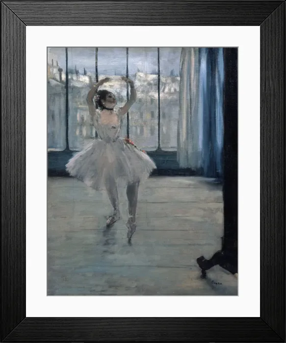 Framed Print : Dancer at the Photographer, 1875. Artist: Edgar Degas Framed Print : Dancer at the Photographer, 1875. Artist: Edgar Degas