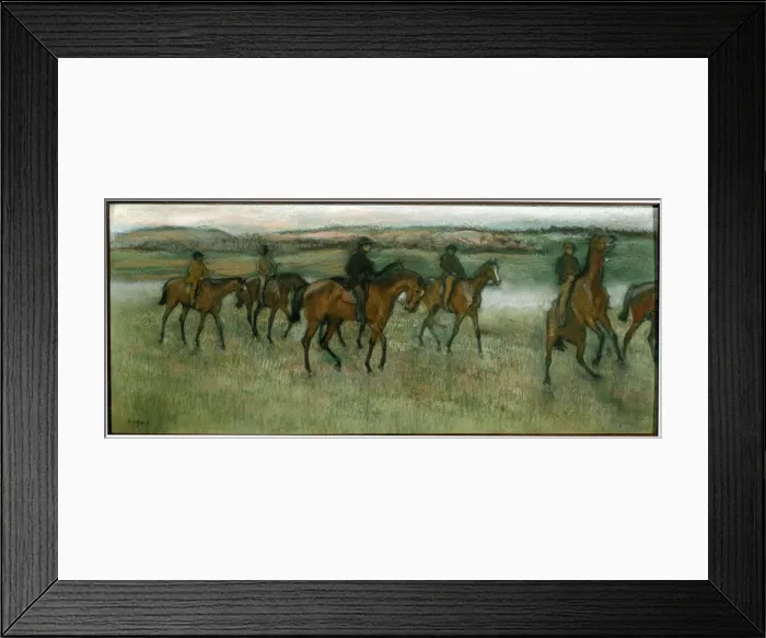 Framed Print : Exercising Racehorses, c1880. Artist: Edgar Degas Framed Print : Exercising Racehorses, c1880. Artist: Edgar Degas