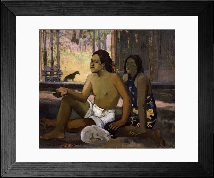 Framed Print : Eiaha Ohipa (Not Working. Tahitians in a Room), 1896. Artist: Paul Gauguin