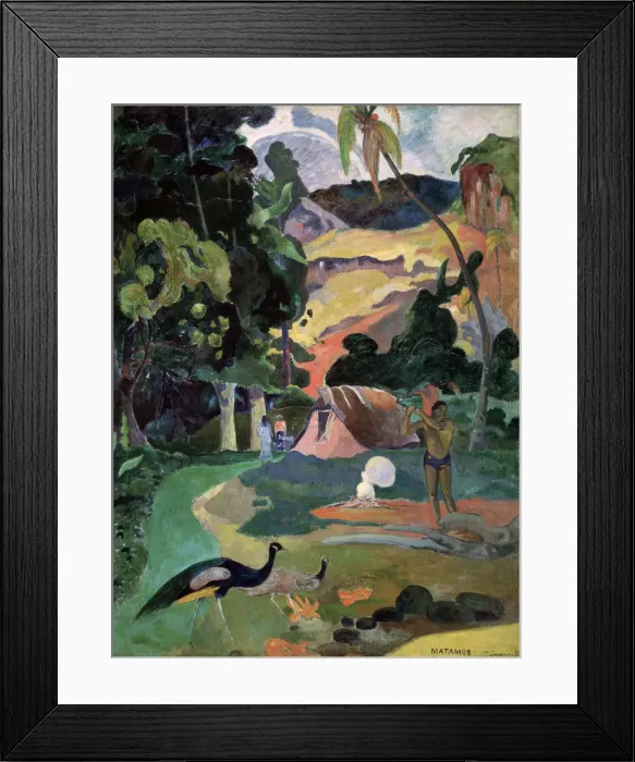 Framed Print : Matamoe (Death. Landscape with Peacocks), 1892. Artist: Paul Gauguin Framed Print : Matamoe (Death. Landscape with Peacocks), 1892. Artist: Paul Gauguin
