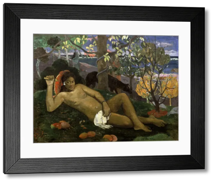 Framed Print : Te Arii Vahine ( Woman of Royal Blood, The Queen, The Kings Wife ), 1896. Artist: Paul Gauguin Framed Print : Te Arii Vahine ( Woman of Royal Blood, The Queen, The Kings Wife ), 1896. Artist: Paul Gauguin