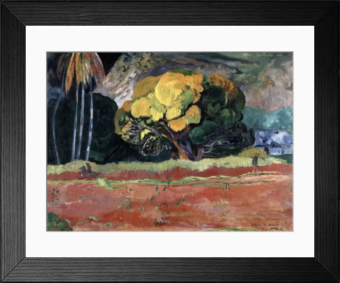 Framed Print : Fatata Te Moua (At the Foot of a Mountain), 1892. Artist: Paul Gauguin Framed Print : Fatata Te Moua (At the Foot of a Mountain), 1892. Artist: Paul Gauguin