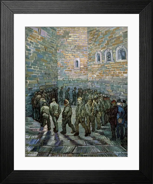 Framed Print : The Prison Courtyard, 1890. Artist: Vincent van Gogh Framed Print : The Prison Courtyard, 1890. Artist: Vincent van Gogh