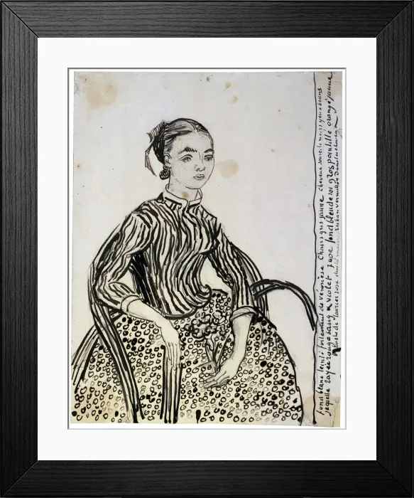 Framed Print : Portrait of a young Lady (La Mousme), 1888. Artist: Vincent van Gogh Framed Print : Portrait of a young Lady (La Mousme), 1888. Artist: Vincent van Gogh