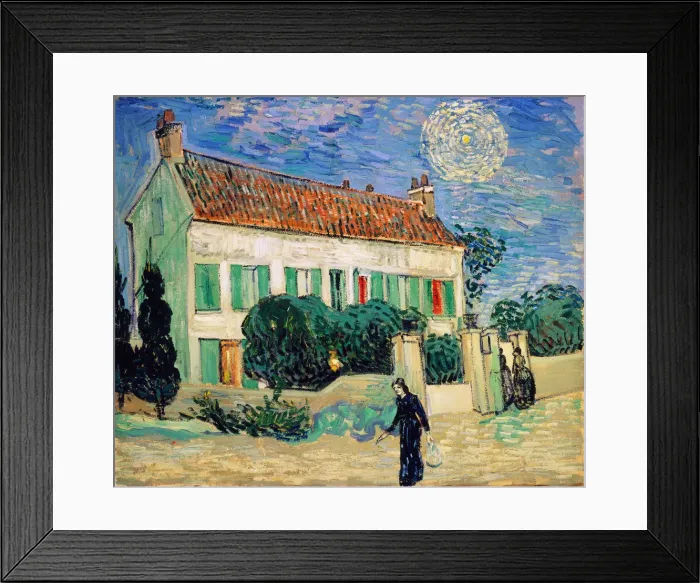 Framed Print : White House at Night, 1890. Artist: Vincent van Gogh Framed Print : White House at Night, 1890. Artist: Vincent van Gogh