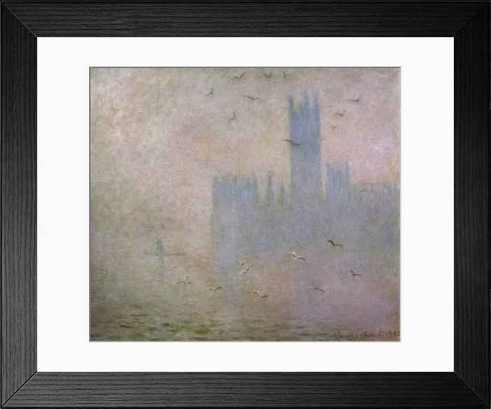 Framed Print : Seagulls. The Thames in London. The Houses of Parliament, 1903-1904. Artist: Claude Monet Framed Print : Seagulls. The Thames in London. The Houses of Parliament, 1903-1904. Artist: Claude Monet